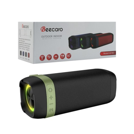 BEECARO PORTABLE BLUETOOTH SPEAKER GF402 FM/AUDIO/USB 3.7V 1200MAH BLACK BEECARO PORTABLE BLUETOOTH SPEAKER GF402 FM/AUDIO/USB 3.7V 1200MAH BLACK